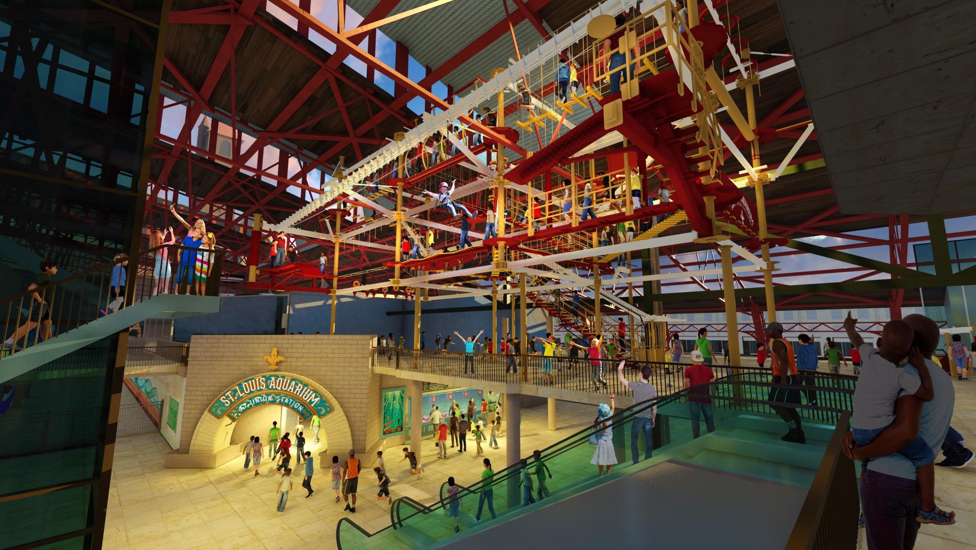 Renderings of the St. Louis Aquarium